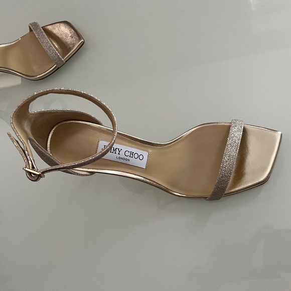 Jimmy Choo Alva 85 glittered leather sandals - Size 38 - Picture 5 of 8